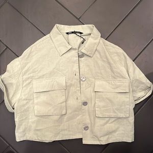 Zara Green Woven Top